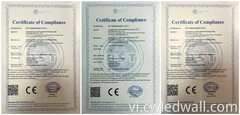 Led Wall Certificate